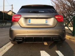 Diffusore Scarico Marmitta per Mercedes W176 A 13-18 Carbonio A45 Facelift Look-image-6061118