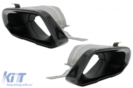 Diffusore Scarico Punte per BMW 3 G20 G28 Berlina G21 Touring 19+ M340i M Look Nero-image-6078191
