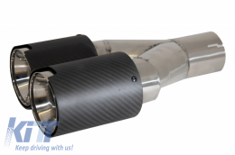 Diffusore Scarico Silenziatore doppio per BMW 5 F10 F11 11-17 M-Performance Look-image-6048000