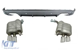 image-42-Diffusore Scarico Sistema Doppia Silenziatore Punte per Audi Q5 8R 2009-2016 Grigio Cromo