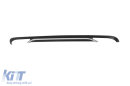 Diffusore tipo E300 con terminali cromati adatto per paraurti posteriore standard della Mercedes E-Class W212, S212 2014-2016, -oo--oo-, con finitura cromata-image-6150613