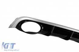 Diffusore tipo RS6 con terminali cromati adatto per paraurti posteriore standard dell'Audi A6 C7 4G 2011-2015 berlina, station wagon -o---o--image-6162963