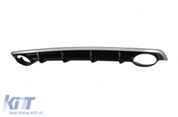 Diffusore tipo RS7 con terminali cromati adatto per paraurti posteriore standard dell'Audi A7 Sportback 2015-2017 -O---O--image-6162914