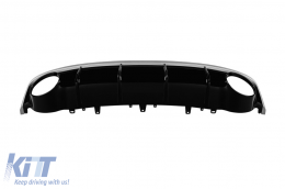 Diffusore tipo RS7 con terminali cromati adatto per paraurti posteriore S-line su Audi A7 Sportback 2015-2017 -O--O--image-6162932