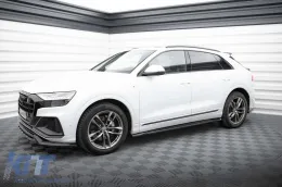 Diffusori per minigonne Maxton Design adatti per Audi SQ8, Q8 S-Line 2018-2023, nero lucido-image-6235944