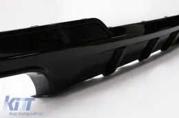 Diffúzor bal oldali dupla kipufogónyílással BMW 5 F10 F11 szedán Touring (2011-2017), M-Performance dizájn, zongoralakk fekete-image-6098428