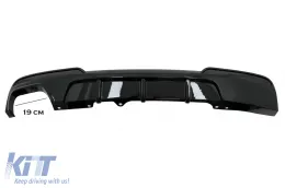 Diffúzor bal oldali dupla kipufogónyílással BMW 5 F10 F11 szedán Touring (2011-2017), M-Performance dizájn, zongoralakk fekete-image-6098431