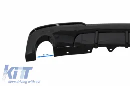 Diffúzor dupla kipufogóvéggel, BMW 5-ös F10 / F11 nem LCI és LCI (2011-2017), M-Technik Design, zongorafekete-image-6047574