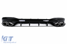 Diffúzor króm kipufogóvégekkel Mercedes CLA X118 Shooting Brake C118 Coupe Sport Line (2019-2023) modellekhez, CLA45S kinézet Aero-image-6104243