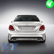 
Diffúzor Mercedes C-Class W205 S205 14-20 Sport modellekhez, C63 design kipufogóvéggel-image-6044581