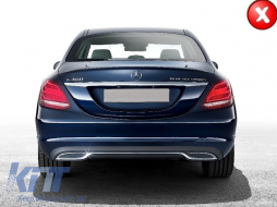 
Diffúzor Mercedes C-Class W205 S205 14-20 Sport modellekhez, C63 design kipufogóvéggel-image-6044582