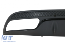 Diffúzor Mercedes C-osztály W205 S205 14-20 Sport modellekhez, C63 design kipufogóvéggel-image-6044569