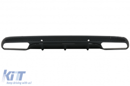 Diffúzor Mercedes C-osztály W205 S205 14-20 Sport modellekhez, C63 design kipufogóvéggel-image-6044570