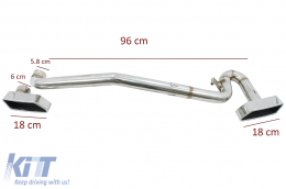 Difusor aire para BMW 5 Series F10 11-17 Sistema escape M-Technik 550i Look-image-6040937
