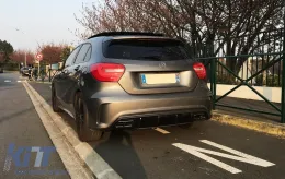Difusor Aire Parachoques Escape para Mercedes Clase A W176 A45 Facelift Diseño Carbono Film-image-6255679