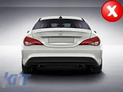 Difusor Cansada Silenciador para MERCEDES W117 X117 CLA 13-18 Facelift CLA45 Look-image-6047173