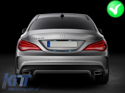 Difusor Consejos Negro para MERCEDES CLA W117 2013-2018 Facelift CLA45 Carbón Look-image-6047535