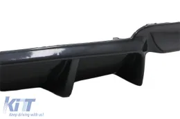 Difusor De Aire De Doble Salida Para BMW 5 F10 F11 11-17 M Look Negro Brillante-image-6096189