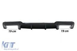 Difusor De Aire De Doble Salida Para BMW 5 F10 F11 11-17 M Look Negro Brillante-image-6096191