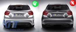 Difusor Escape Negro para Mercedes W176 A 2013-2018 Carbon A45 Facelift Look-image-6047436