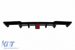 Difusor M Performance Design Design adecuado para el parachoques trasero M del BMW Serie 5 F10 sedán 2010-2017 con tercera luz de freno, lacado en negro -oo--oo--image-6150189