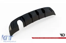 Difusor Maxton Design adecuado para el parachoques trasero del Audi A3 Sportback 8V 2016-2020, con escape simple, lacado en negro-image-6140116