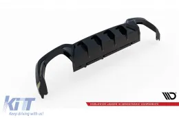 Difusor Maxton Design adecuado para el parachoques trasero del BMW Serie 3 G20 sedán/G21 touring 2018-2022, lacado en negro-image-6143415
