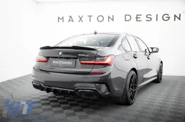 Difusor Maxton Design adecuado para el parachoques trasero del BMW Serie 3 G20 sedán/G21 touring 2018-2022, lacado en negro-image-6143417
