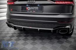 Difusor Maxton Design adecuado para el parachoques trasero de Audi RSQ8 MK1 después de 2019, lacado en negro-image-6235900