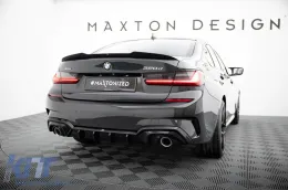 Difusor Maxton Design adecuado para el parachoques trasero del BMW 3 Series G20 sedan, G21 touring con paquete M 2018-2022, lacado en negro, adecuado para vehículos con enganche de remolque-image-6236150