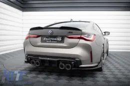 Difusor Maxton Design adecuado para el parachoques trasero de BMW M4 G82 Coupé, G83 Cabriolet, M3 G80 Sedán, G81 Touring después de 2021 -oo--oo-, lacado en negro-image-6236160