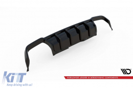 Difusor Maxton Design adecuado para parachoques trasero M en BMW X3 F97 después de 2021 -oo--oo-, lacado en negro-image-6236336