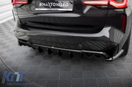Difusor Maxton Design adecuado para parachoques trasero M en BMW X3 F97 después de 2021 -oo--oo-, lacado en negro-image-6236343