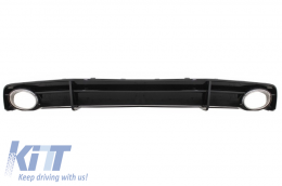 Difusor Negro Y Escape para Audi A7 4G Facelift 15-18 RS7 Look solamente S-Line-image-6054857