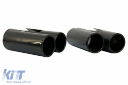 Difusor para BMW 4 Series F32 F33 F36 2013- Escape Puntas Negro brillante M Look-image-6087738