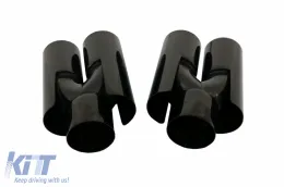 Difusor para BMW 4 Series F32 F33 F36 2013- Escape Puntas Negro brillante M Look-image-6087739