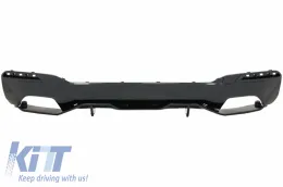 Difusor para BMW G30 17-2019 M Perform Look Cansada Silenciador Puntas Negro Alerón-image-6058125