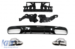 Difusor Para Mercedes C W205 S205 14-20 C63S Look Puntas Solo para AMG Sport Line-image-6091969
