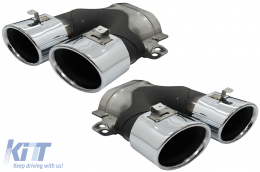 Difusor para Mercedes C W205 S205 Sport Line 14-20 C43 Look Escape Cromadas-image-6078326