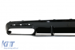 Difusor para Mercedes S C217 14-17 S63 GTR Look Cromo Silenciador Consejos Reja Negro-image-6069719