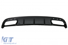 Difusor para Mercedes S C217 14-17 S63 GTR Look Cromo Silenciador Consejos Reja Negro-image-6069721