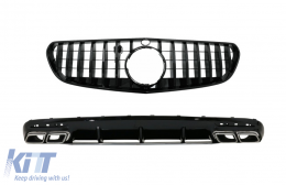 image-50-Difusor para Mercedes S C217 2014-2017 S63 GT-R Look Cromo Consejos Reja Negro
