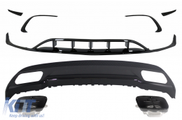 Difusor para Mercedes W176 15-18 Paquete Spoiler Cansada Splitters Fins Aero-image-6059152