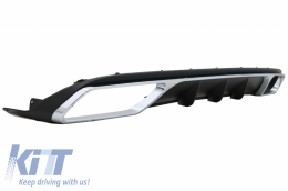 Difusor para Mercedes W212 Facelift 13-16 solo Parachoques Estándar Escape Cromo-image-6057948
