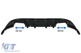 Difusor para VW Golf 7.5 17-19 R Look Negro brillante Spoiler extensión labio delantero-image-6075769