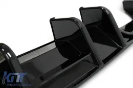 Difusor para VW Golf 7.5 17-19 R Look Negro brillante Spoiler extensión labio delantero-image-6075775