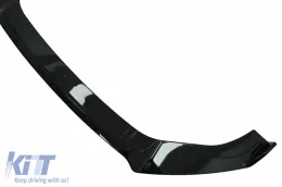 Difusor para VW Golf 7.5 17-19 R Look Negro brillante Spoiler extensión labio delantero-image-6075784