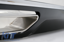Difusor parachoques para Audi A6 4G 10-14 Puntas escape Facelift W12 Design-image-6003540