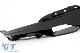 Difusor Parachoques para BMW 5 G30 G31 Limo Touring 17-19 M5 Look Negro Brillante-image-6114513