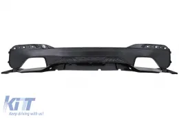 Difusor Parachoques para BMW 5 G30 G31 Limo Touring 17-19 M5 Look Negro Brillante-image-6114514
